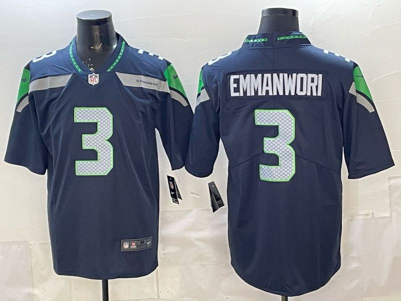 Men 2026 Seattle Seahawks #3 Emmanwori Blue Nike Limited NFL Jersey 03